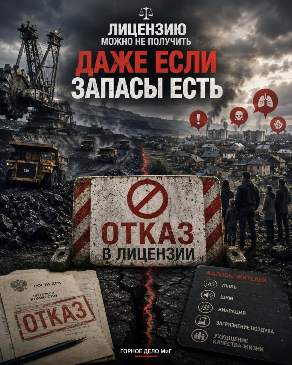 "Население против" - может привести к отказу в лицензировании участка недр