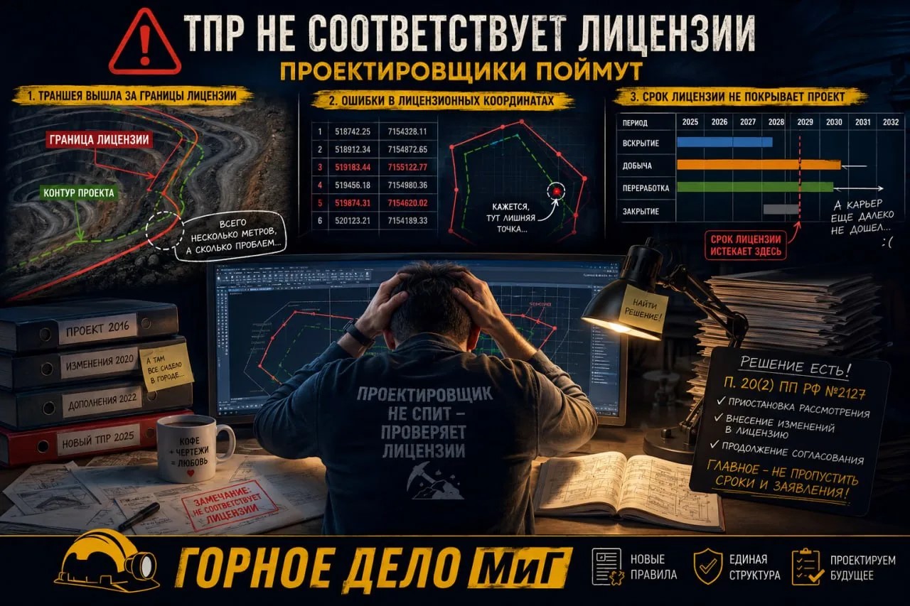 Кто проектирует карьеры — тот знает: самые неприятные сюрпризы обычно не в геологии, а в лицензии.
